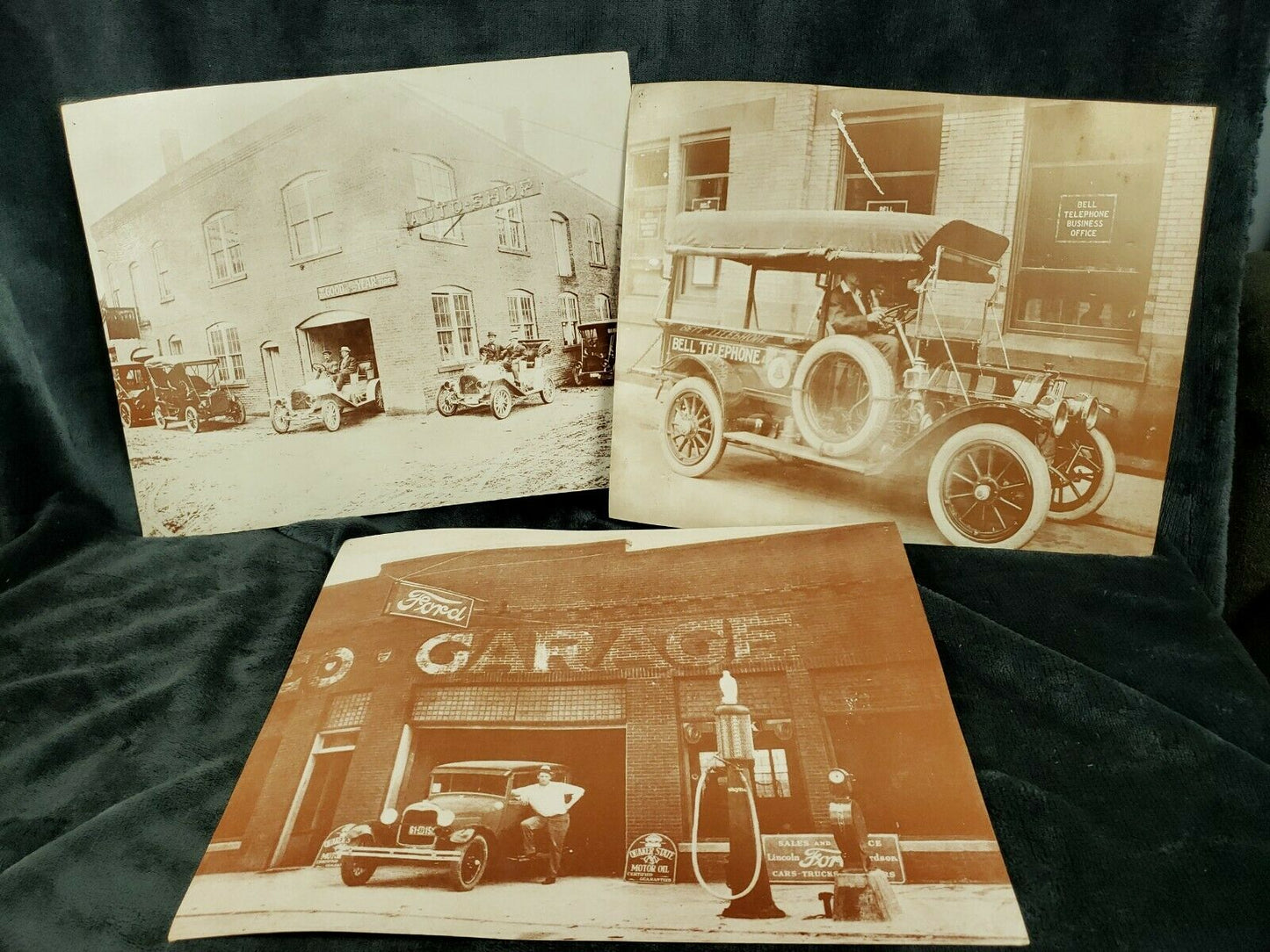 Ford - GoodYear - Bell Telephone 1900's? 11x14 VTG Pictures Man Cave Items
