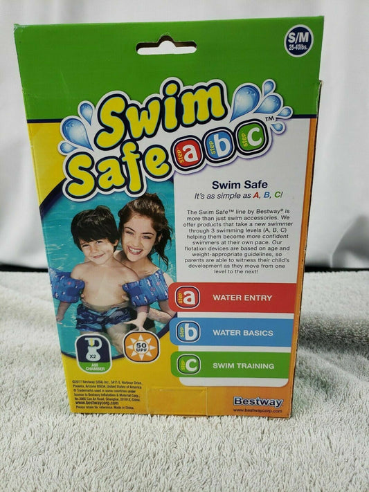 Swim Safe ABC Baby Arm Bands Blue Shark Inflatable Floaties Boys S/M 25-40lbs