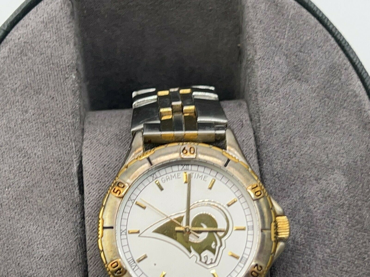GAME TIME GM Series NFL WATCH St Louis Rams Stainless Steel Needs Battery