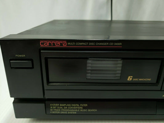 Carrera cd-3400R 6 Disc CD Player Vintage Tested