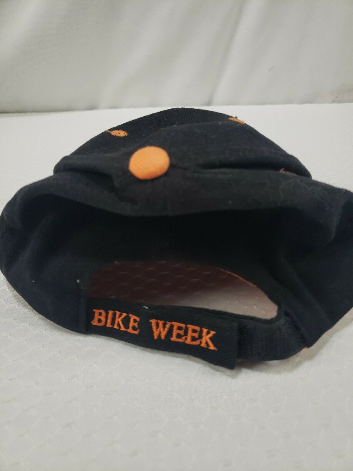 Bike Week 2006 Baseball Hat Men's Adjustable Blk/Or/Wh Pre-Owned