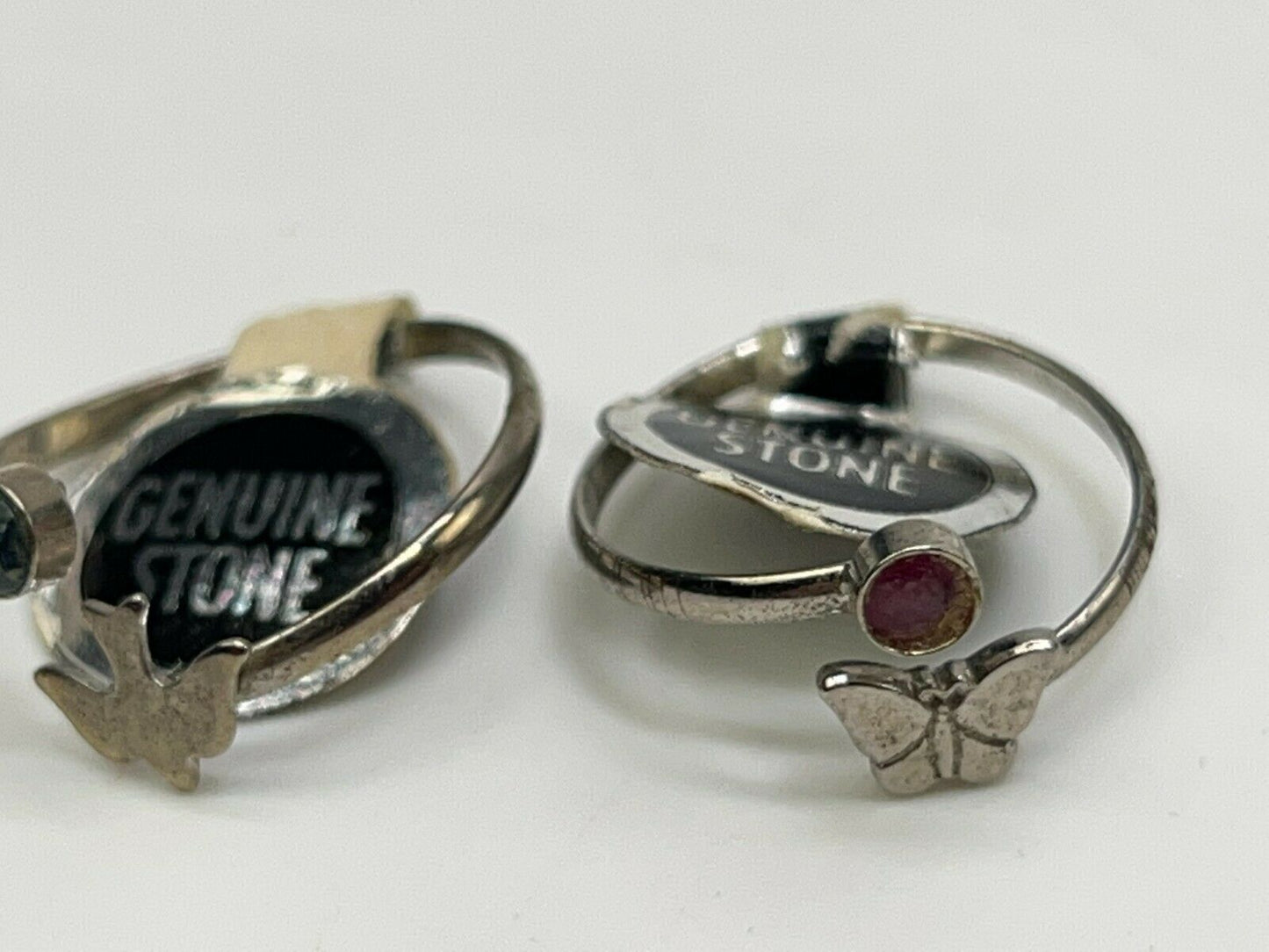 Genuine Stone Sterling Silver rings Set of 3