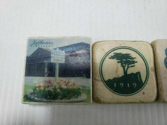 Refrigerator Magnets Lot of 4 Tiles See Pictures