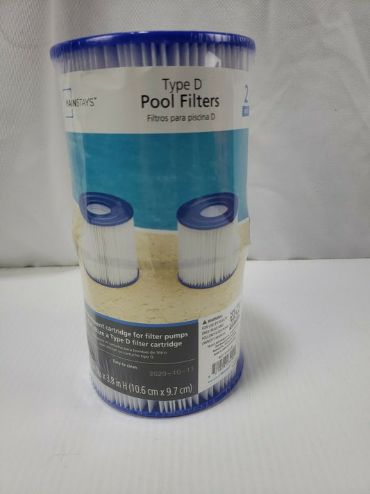 Mainstays TYPE D Pool Pump Filter Cartridge - 2 Pack *Fast Ship*