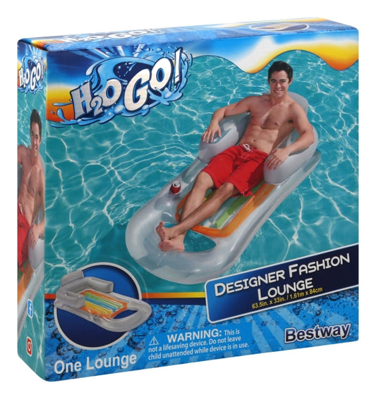 Splash and Play Designer Fashion Tanning Inflatable Pool Lounge