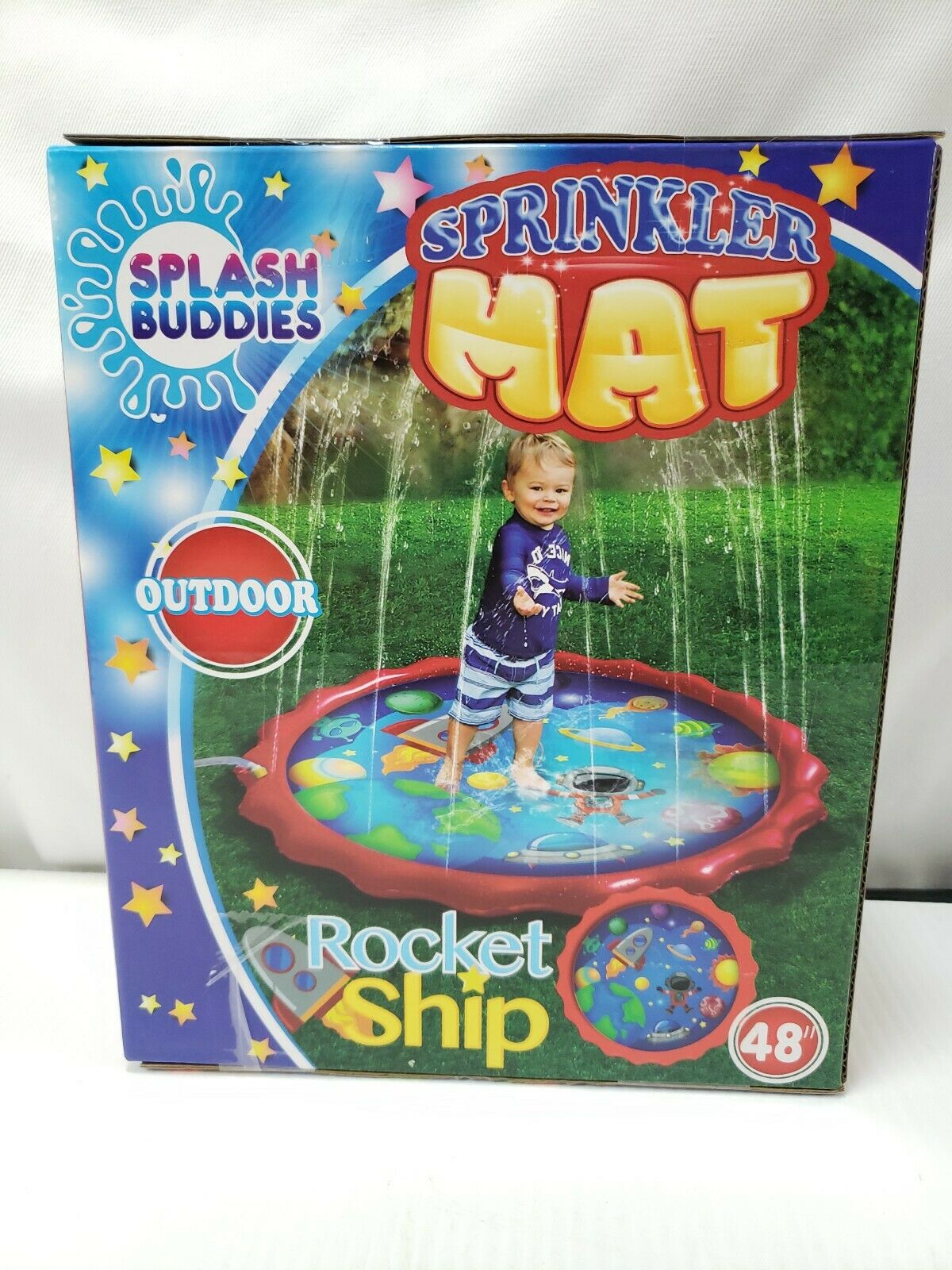 Splash Buddies Sprinkler Mat Rocket Ship 3+ 48in