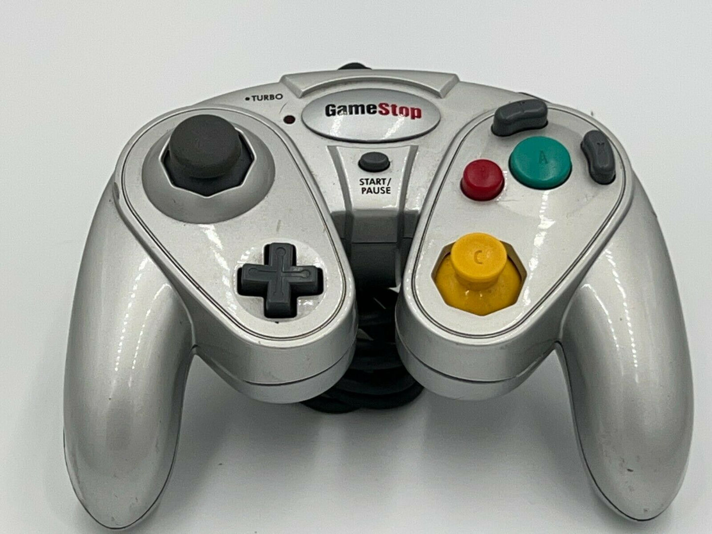 GameStop Branded Nintendo GameCube Wired Controller Argent (non testé)