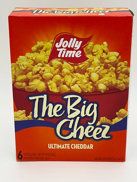 Jolly Time The Big Cheez Ultimate Cheddar Microwave Popcorn, 3 Oz, 6 Count