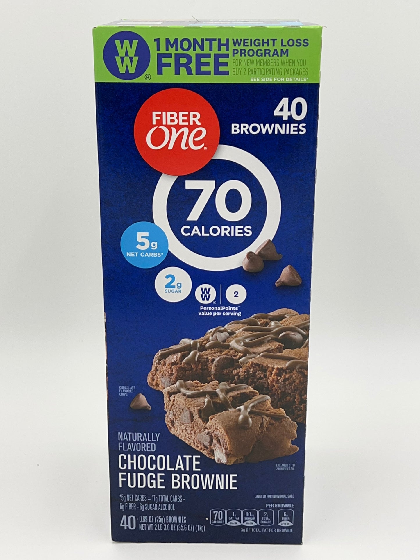 Fiber One Chocolate Fudge Brownie, 40 ct./0.89 oz.