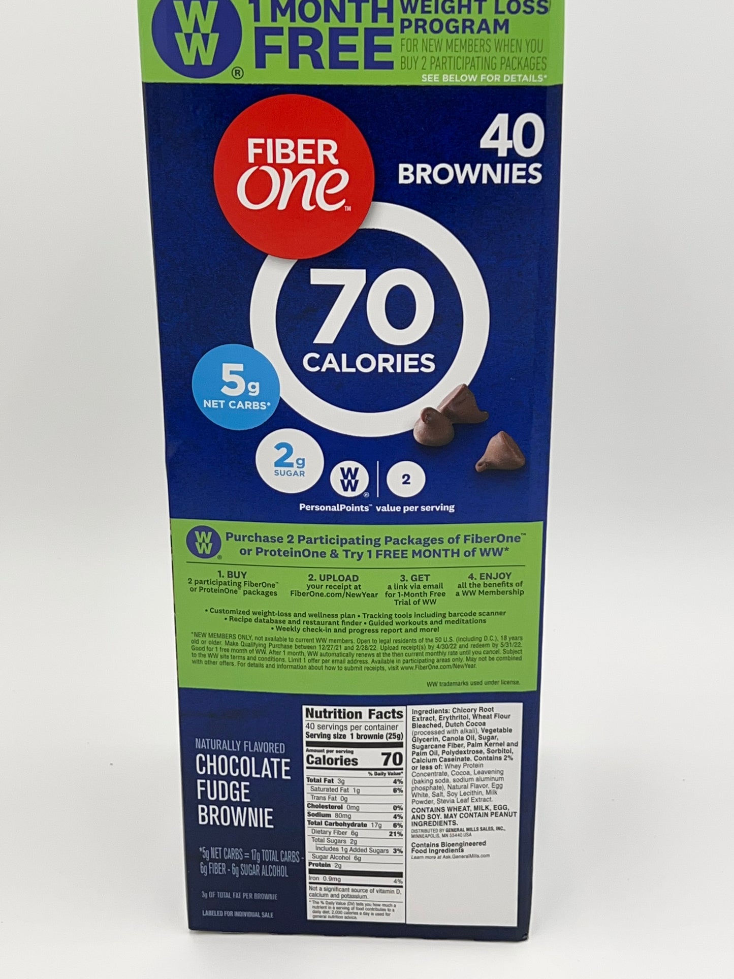 Fiber One Chocolate Fudge Brownie, 40 ct./0.89 oz.