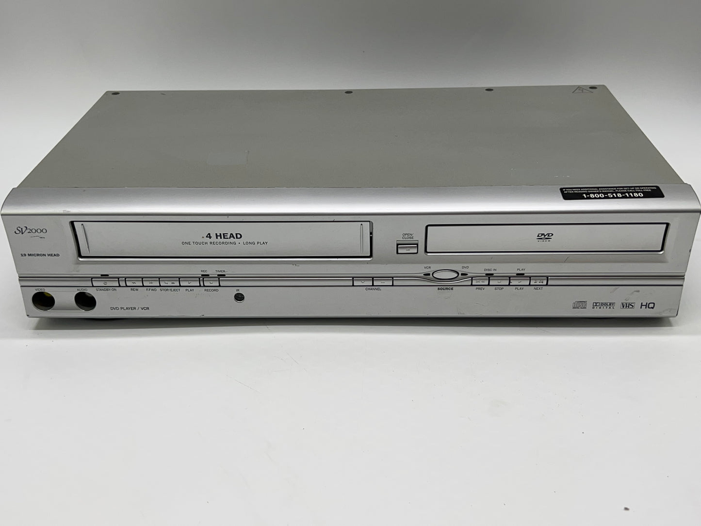 SV2000 FUNAI WV806 DVD Player / VCR VHS Combo 4-Head Recorder No Remote