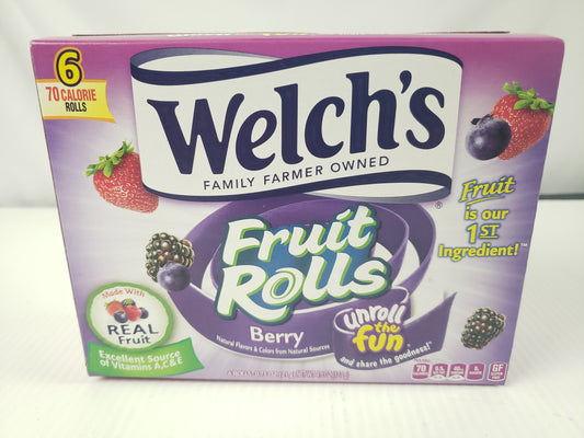 Welch's, Fruit Rolls Berry, 6 Count