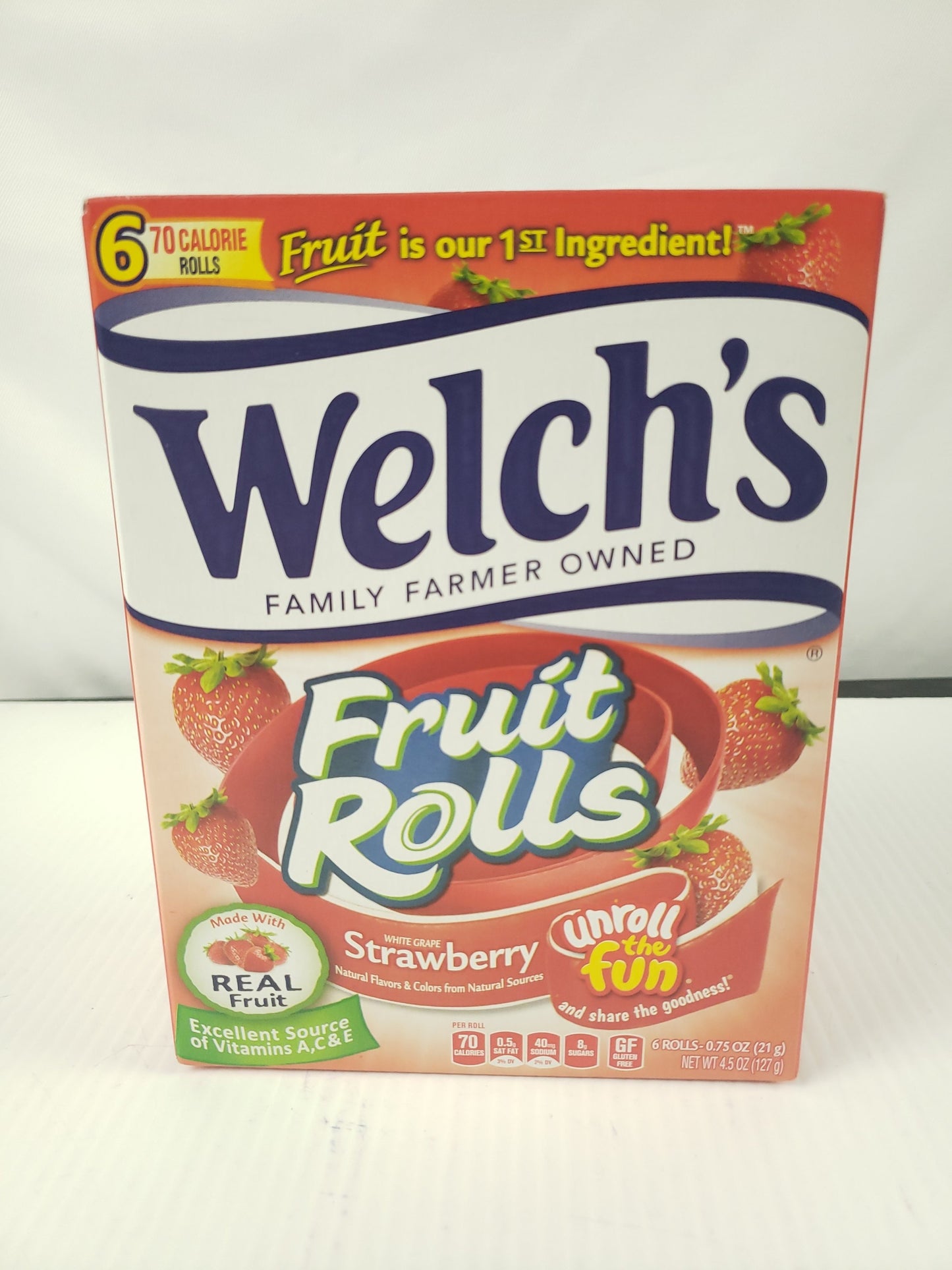 Welchs, Fruit Rolls Strawberry, 6 Count