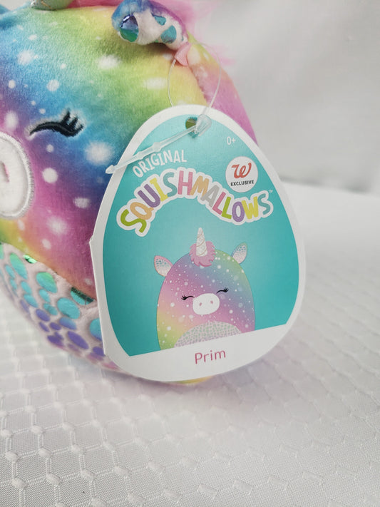 Squishmallow 5" Prim Unicorn Rainbow Striped Marshmallow Soft Plush