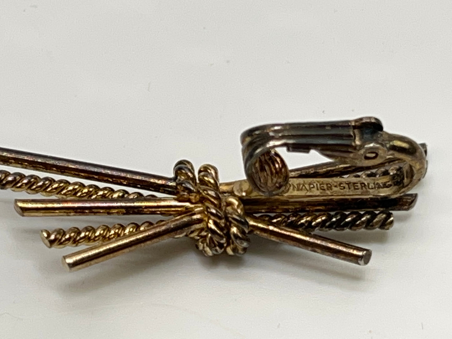 Vintage Napier Sterling Silver Fur Clip Pin Brooch