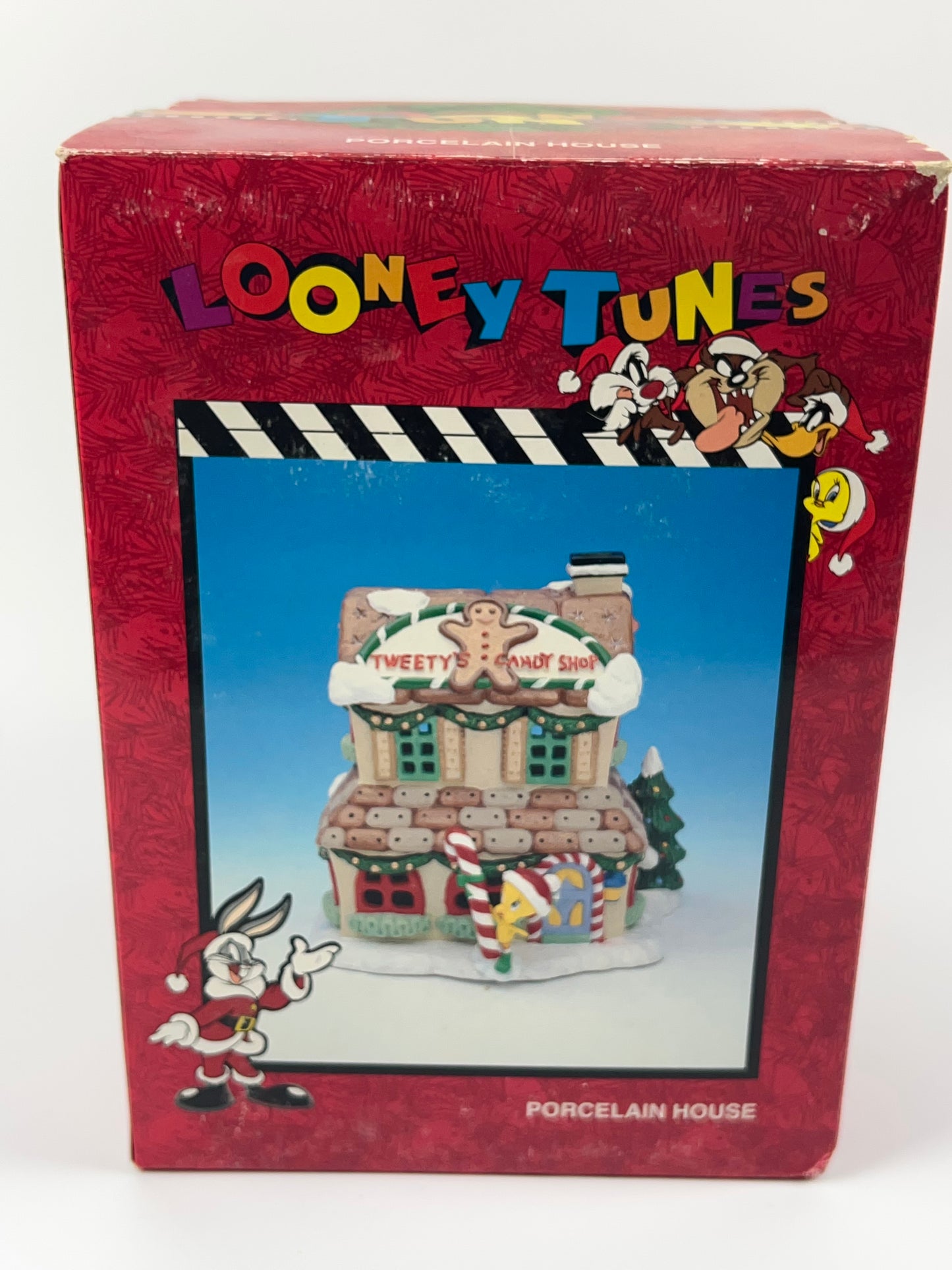 Looney Tunes 1996 Tweety's Candy Shop Lighted Porcelain House Vtg Christmas