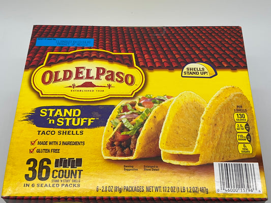 Old El Paso Stand 'N Stuff Taco Shells, Gluten Free, 36-count