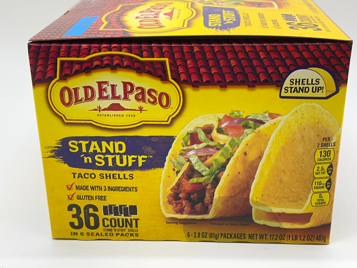 Old El Paso Stand 'N Stuff Taco Shells, Gluten Free, 36-count