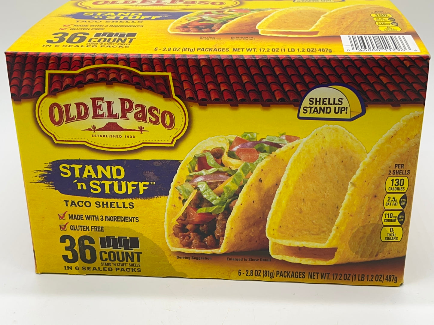 Old El Paso Stand 'N Stuff Taco Shells, Gluten Free, 36-count