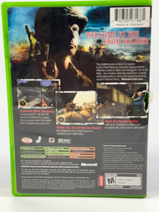 WWII Combat Iwo Jima Microsoft Xbox 2006 Complete