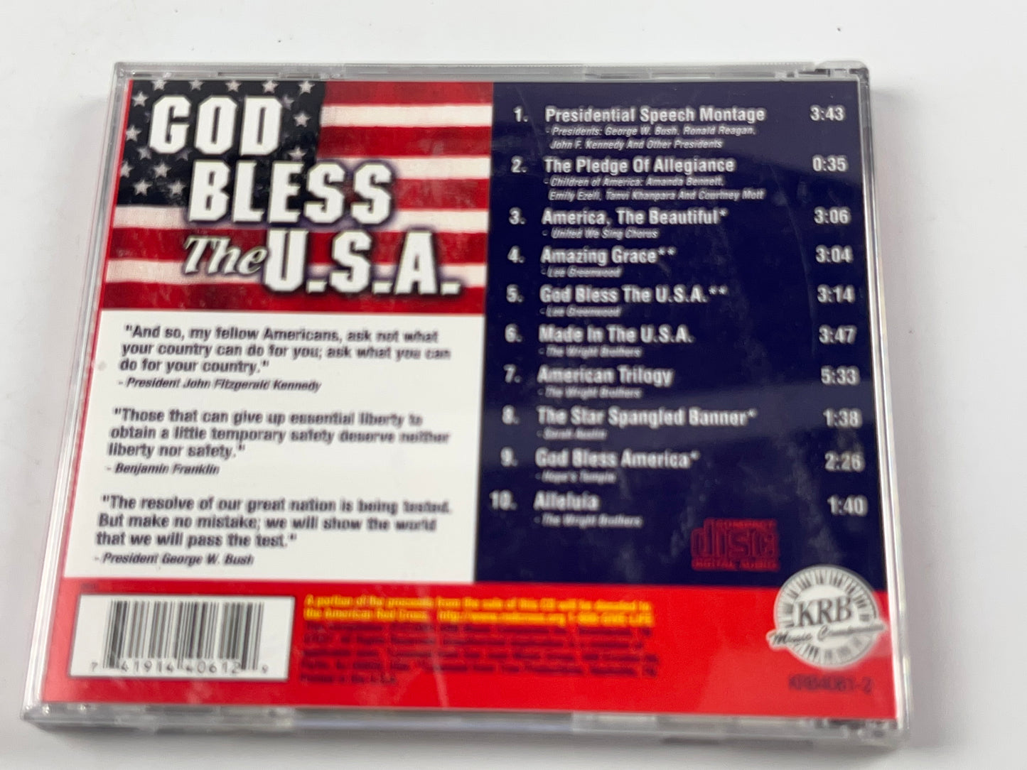 Lee Greenwood God Bless The USA Music CD