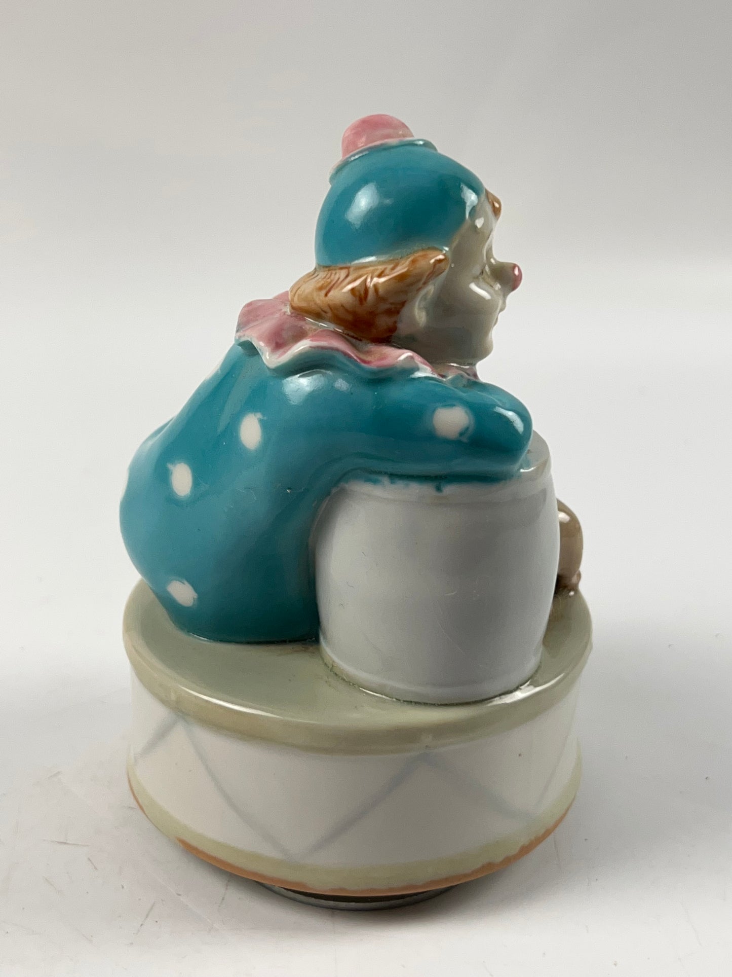Vtg Summit Collection Exclusive Porcelain Music Box Hand-Painted Clown & Dog