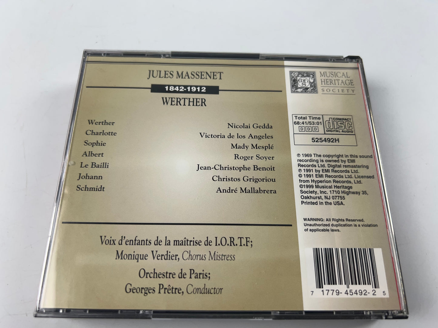 Victoria De Los Angeles - Massenet: Werther - Victoria De Los Angeles CD