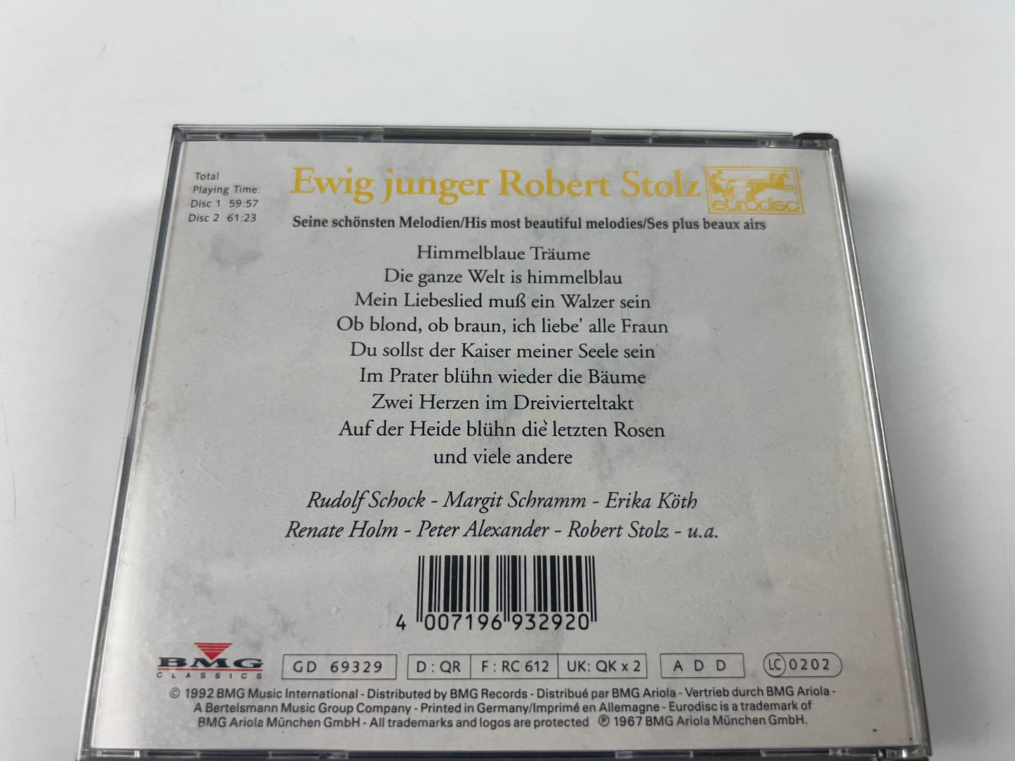 Various : Ewig Junger Robert Stolz-sei CD