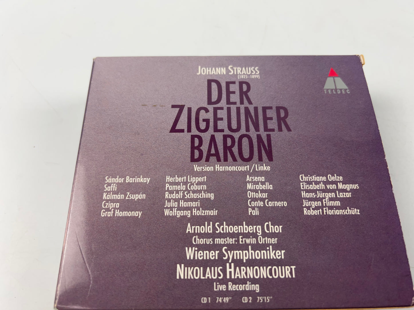 Strauss: Der Zigeunerbaron 2 CD Set Gypsy Tzigane Wiener Symphoniker Harnoncourt