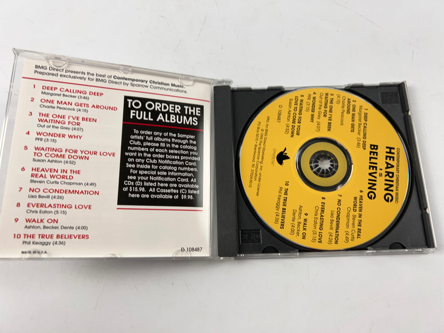 Contemporary Christian music Hearing is Believing CD 1995