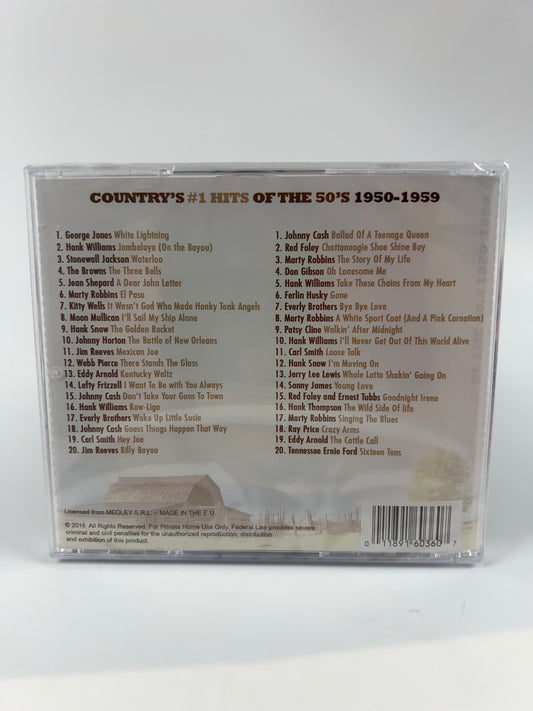 Country's #1 Hits 1950-1959 (40 Songs, 2 Disc CD Set, 2016)