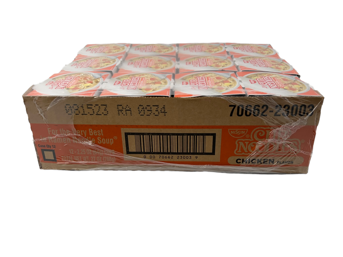 Nissin Cup Noodles Soupe de nouilles Ramen, saveur de poulet, 2,25 oz (lot de 12)