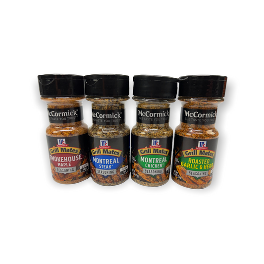 McCormick Grill Mates Set of 4, Montreal Chicken, Smokehouse Maple, Roasted Garlic & Herb, Montreal Steak