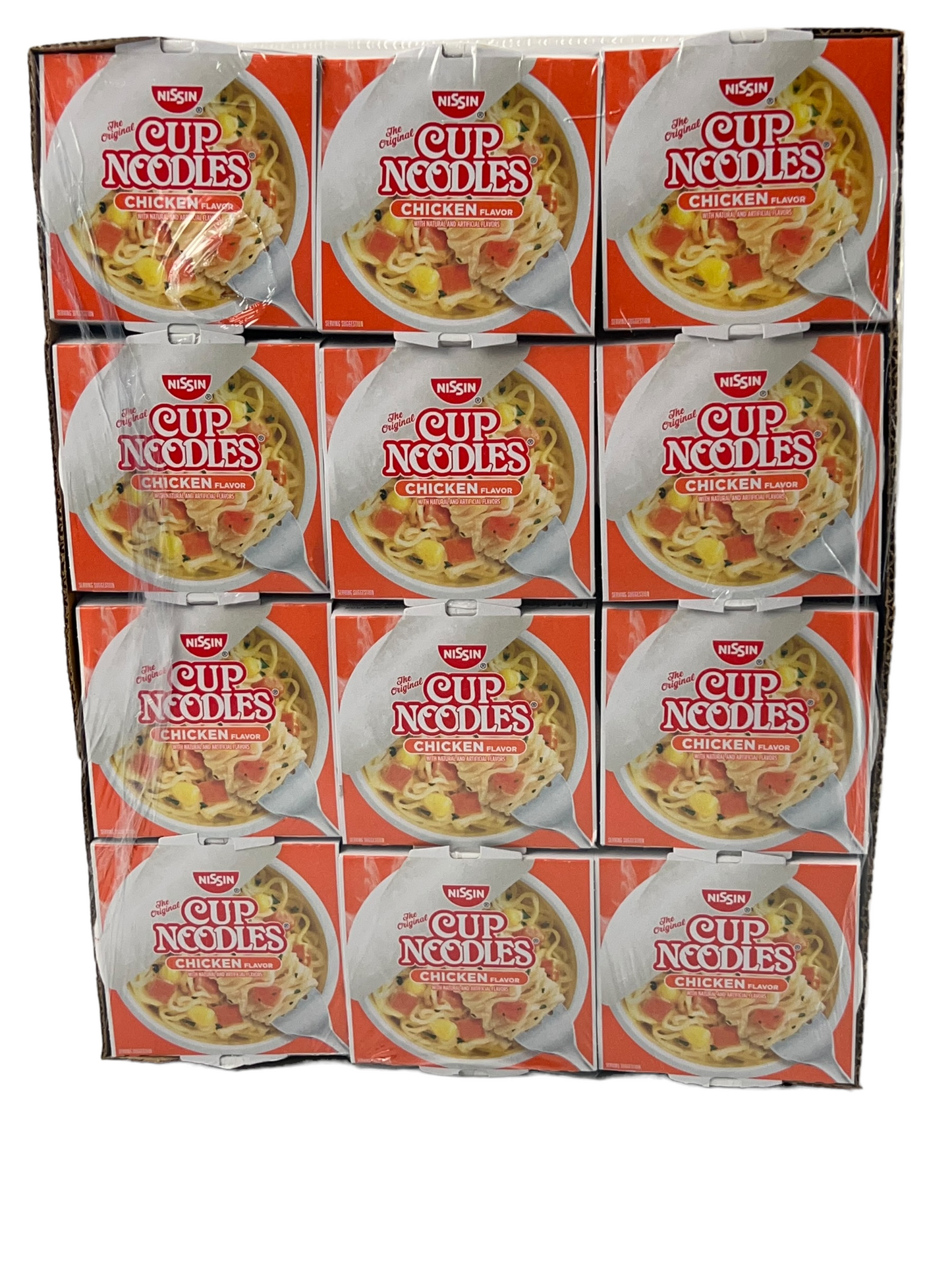 Nissin Cup Noodles Soupe de nouilles Ramen, saveur de poulet, 2,25 oz (lot de 12)